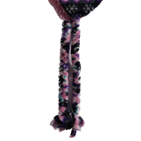 N'ice Caps Girls Youth Sherpa Lined Micro Fleece Pink/Purple - Picture 5 of 12